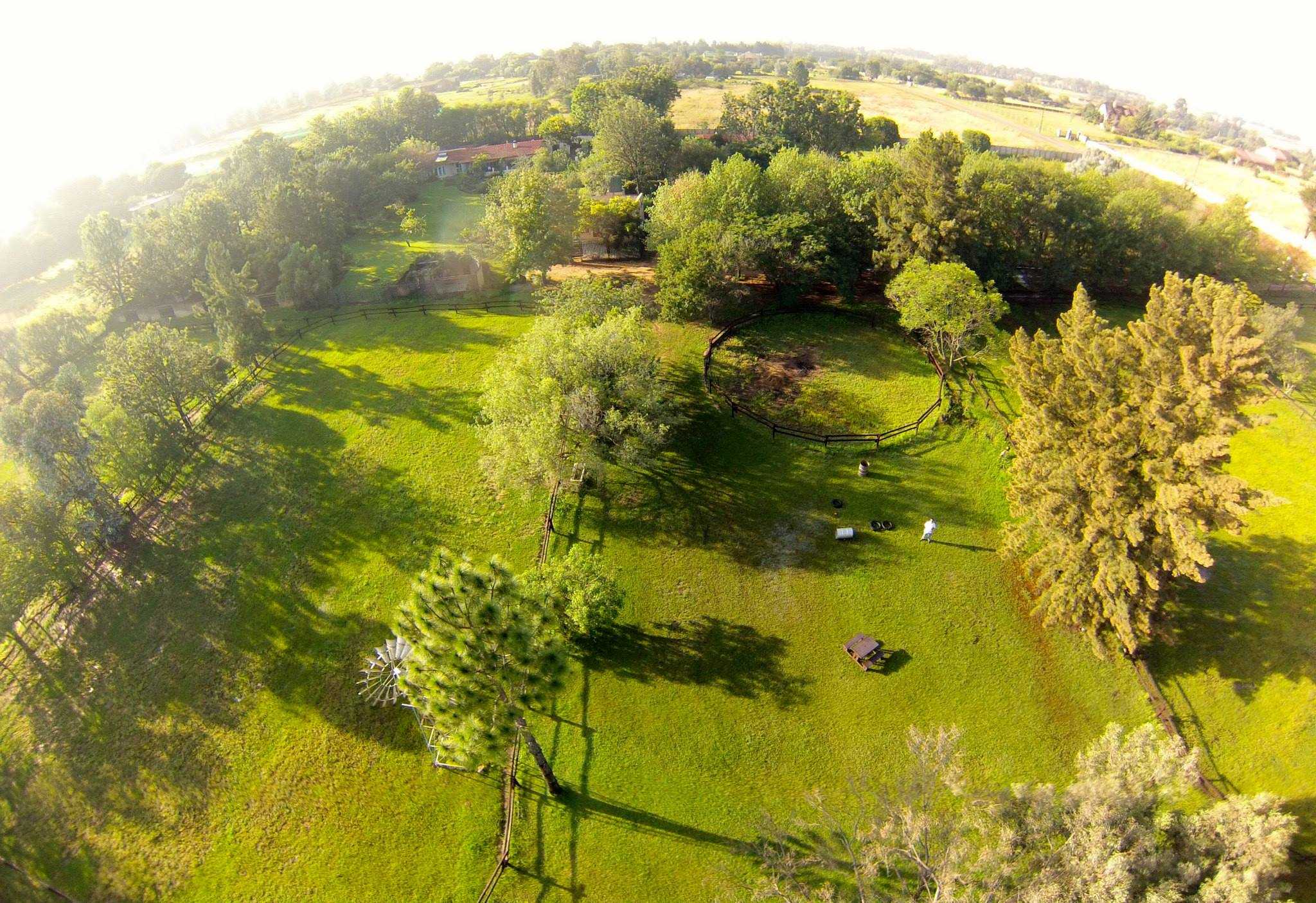Aerial view of the Pin Oaks smallholding